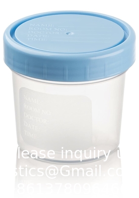 Supply Specimen Cups with Lids-Leak Proof Lid- High Quality Latex Free Polypropylene Plastic- Non-Sterile- 25 4oz