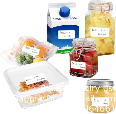 1000 Blank Removable Freezer Labels Water Oil Resistant with Perforation Line for Containers Jars Pantry Organizati