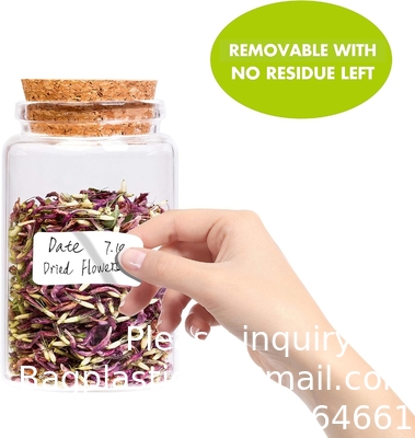 1000 Blank Removable Freezer Labels Water Oil Resistant with Perforation Line for Containers Jars Pantry Organizati