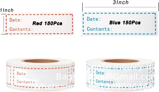 Removable Food Storage Self-Adhesive Sticker 1 X 3 Inch Refrigerator Freezer Storage Classification Labels