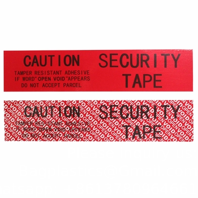 Transfer Tamper Evident Security Packing Tape (2 Inches X 55 Yards X 2 Mil, Ultra-Thick “Void” Film, Red)
