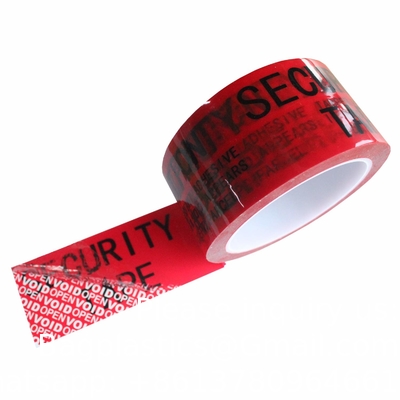 Transfer Tamper Evident Security Packing Tape (2 Inches X 55 Yards X 2 Mil, Ultra-Thick “Void” Film, Red)