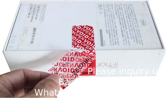 Transfer Tamper Evident Security Warranty Void Stickers/Labels/Seals (Red, 1 X 3.35 Inches, Serial Numbers)