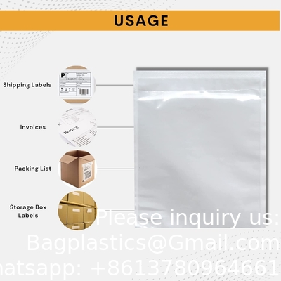100 Pack 7&quot;x10&quot; Shipping Label Sleeves - Packing Slip Envelope Pouches with Self-Adhesive Peel &amp; Seal