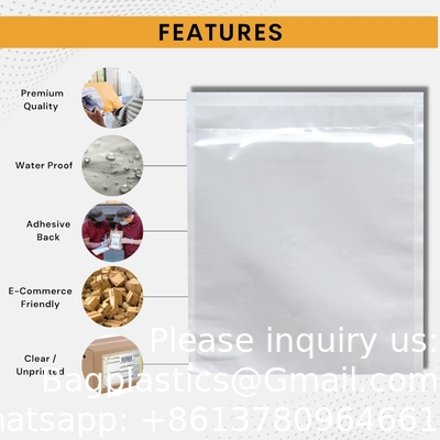 100 Pack 7&quot;x10&quot; Shipping Label Sleeves - Packing Slip Envelope Pouches with Self-Adhesive Peel &amp; Seal