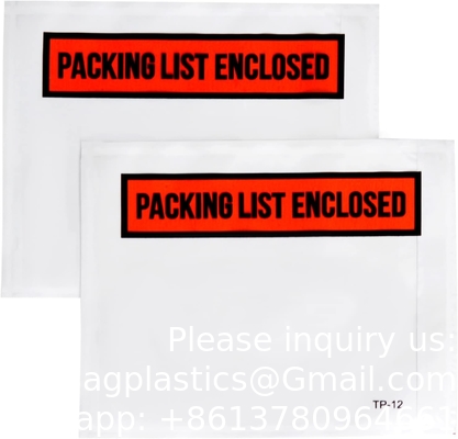 Product 7.5&quot; X 5.5&quot; Clear Adhesive Top Loading Packing List / Shipping Label Envelopes (200 Pack)