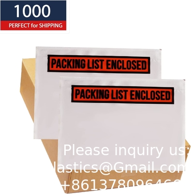 Product 7.5&quot; X 5.5&quot; Clear Adhesive Top Loading Packing List / Shipping Label Envelopes (200 Pack)
