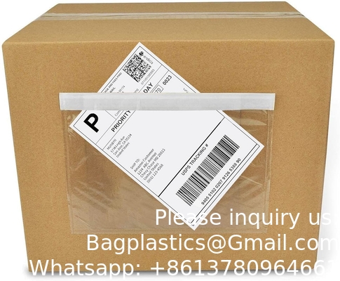 Product 7.5&quot; X 5.5&quot; Clear Adhesive Top Loading Packing List / Shipping Label Envelopes (200 Pack)