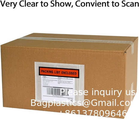 Product 7.5&quot; X 5.5&quot; Clear Adhesive Top Loading Packing List / Shipping Label Envelopes (200 Pack)