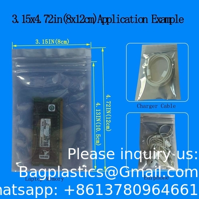 Anti-Static Resealable Bags, 5.9 X 7.9 Inches Plastic Static Free Bag For Motherboard SSD HDD Computer Electronic