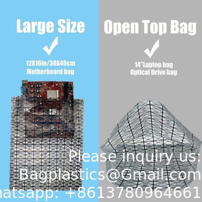 Open Top Antistatic Bag,10pcs 12X16in/30x40cm Large ESD Anti Static Bags for Motherboard Video Card LCD Screen