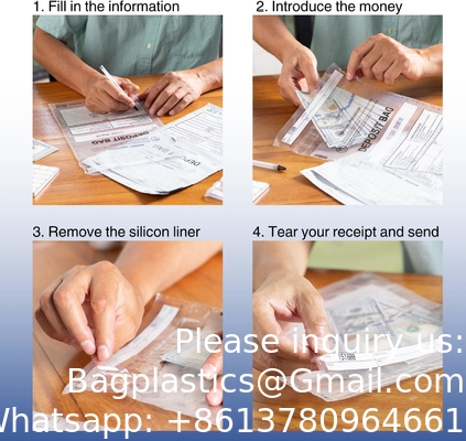 Clear Deposit Bags, Tamper-Evident Bags, Security Bank Pocket, Transportation | Sequential Barcodes | Tamper-Evident