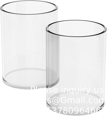 Acrylic Pen Holder 2 Pack,Clear Desktop Pencil Cup Stationery Organizer For Office Desk Accessory -Round