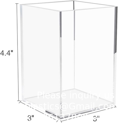 Acrylic Box, C;Ear Box Pen Holder Medical Pack,Clear Desktop Pencil Cup Stationery Organizer For Office Desk Accessory