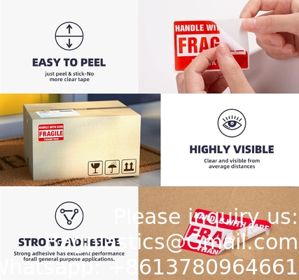 3 X 2 Inch Handle With Care Fragile Stickers For Shipping Moving Glass 500 Permanent Adhesive Fragile Labels
