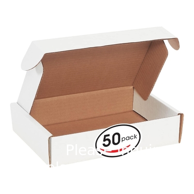 Kraft Corrugated Corrugated Cardboard Mailing Boxes, 10&quot; x 4&quot; x 4&quot;, Pack of 50, Crush-Proof, For Shipping, Mailing