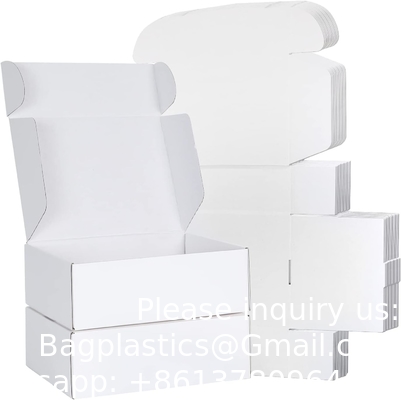 White Corrugated Cardboard Mailer Boxes, Medium Mailing Boxes For Packaging Small Business