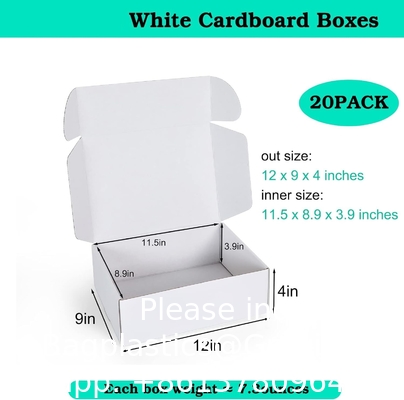 White Corrugated Cardboard Mailer Boxes, Medium Mailing Boxes For Packaging Small Business