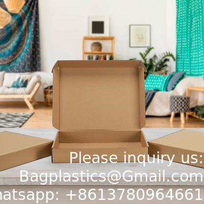 Shipping Boxes Set Of 20, Brown Corrugated Cardboard Literature Mailer Box For Packaging, Mailing, Business