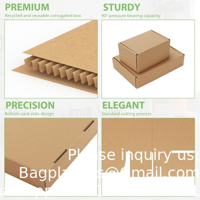 Shipping Boxes Set Of 20, Brown Corrugated Cardboard Literature Mailer Box For Packaging, Mailing, Business