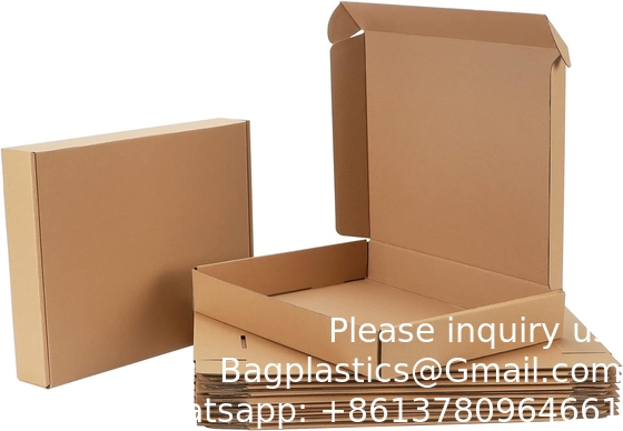 Shipping Boxes Set Of 20, Brown Corrugated Cardboard Literature Mailer Box For Packaging, Mailing, Business