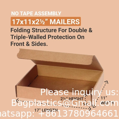 Shipping Boxes Set Of 20, Brown Corrugated Cardboard Literature Mailer Box For Packaging, Mailing, Business