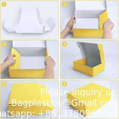 Yellow Shipping Boxes, Cardboard Gift Boxes With Lids For Wrapping Giving Women Men Presents, Corrugated Mailer