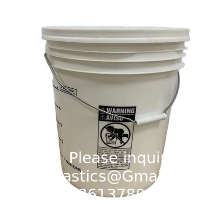 Bucket With Gamma Seal Lid, HDPE, Red Food Grade BPA Free 5 Gallon Bucket Pail Container With Gamma Seal Lid