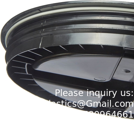 7 Gallon Black Food Grade Buckets + Gamma Seal Lids, BPA Free Container Storage, Durable HDPE Pails
