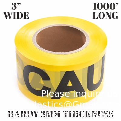 Caution, Police or Biohazard High Visibility Tape | 1000 Ft | Halloween Decoration Tape for Haunted Houses