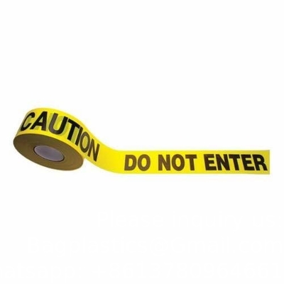 Biohazard Warning Tape with Black Imprint, Legend &quot;Biohazard - Peligro Biologico&quot; 55 yd. Length x 2&quot; Width