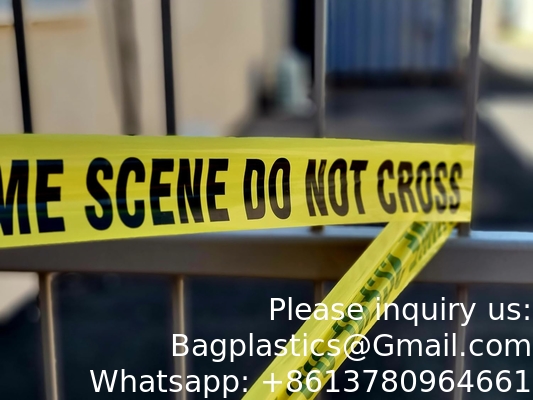 Biohazard Warning Tape with Black Imprint, Legend &quot;Biohazard - Peligro Biologico&quot; 55 yd. Length x 2&quot; Width