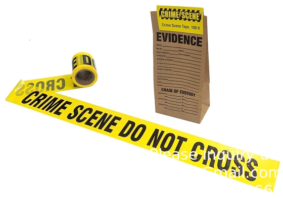 Biohazard Warning Tape with Black Imprint, Legend &quot;Biohazard - Peligro Biologico&quot; 55 yd. Length x 2&quot; Width