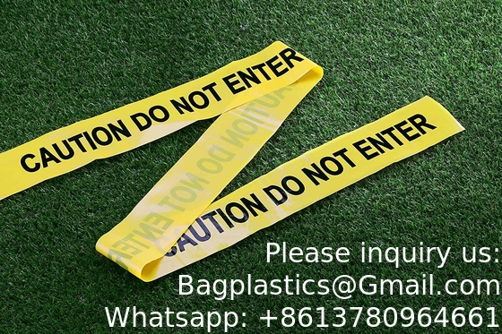 Biohazard Warning Tape with Black Imprint, Legend &quot;Biohazard - Peligro Biologico&quot; 55 yd. Length x 2&quot; Width