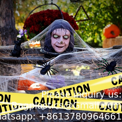 Biohazard High Visibility Tape Halloween Decoration Tape for Haunted Houses, Yard Décor, Parties | Caution