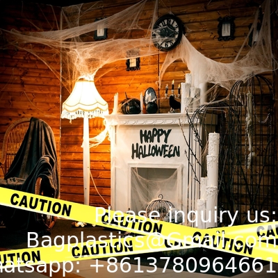 Biohazard High Visibility Tape Halloween Decoration Tape for Haunted Houses, Yard Décor, Parties | Caution