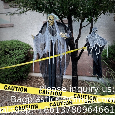Biohazard High Visibility Tape Halloween Decoration Tape for Haunted Houses, Yard Décor, Parties | Caution