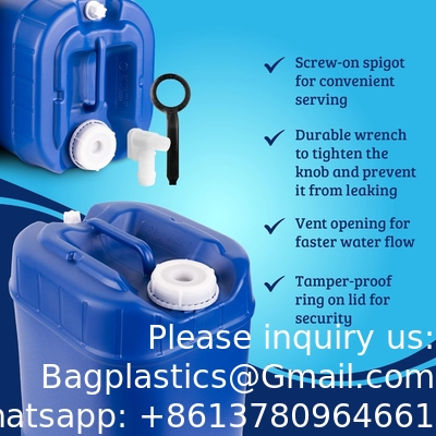 Stackable Water Storage Containers With Lids, Emergency Water Storage Kit Spigots And Water Preserver Bottles
