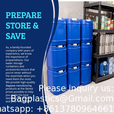 Stackable Water Storage Containers With Lids, Emergency Water Storage Kit Spigots And Water Preserver Bottles
