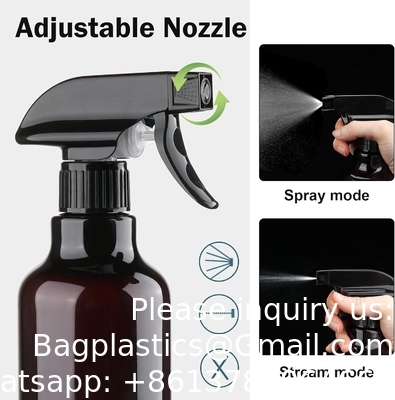 Plastic Spray Bottles Empty Spray Bottle 16.9oz/500ml 2 Pack Heavy Duty Spraying Bottles Mist/Stream Water Bottle