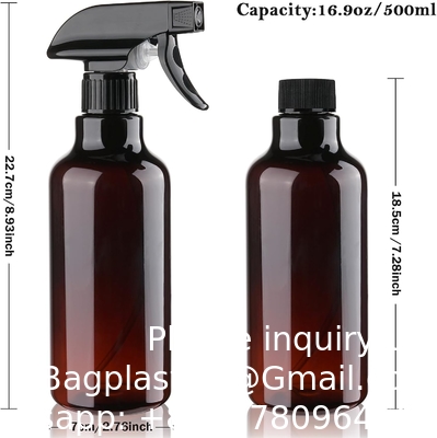 Plastic Spray Bottles Empty Spray Bottle 16.9oz/500ml 2 Pack Heavy Duty Spraying Bottles Mist/Stream Water Bottle