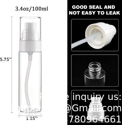 Spray Bottle Plastic Spray Bottles 3.4oz/100ml 2Pack Makeup Setting Sprayer TSA Approved Empty Cosmetic Refillable