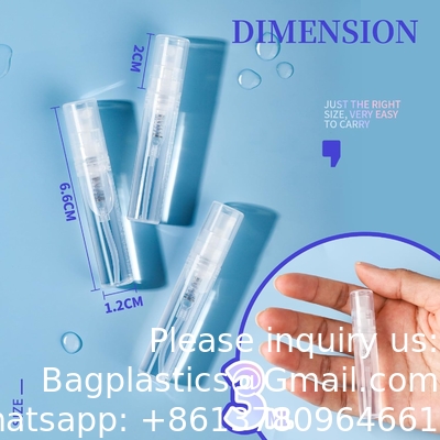 3ml Mini Spray Bottle, 10 Pack 3ml Mini Clear Plastic Spray Bottle Empty, Fine Mist Refillable Mini Perfume Bottle