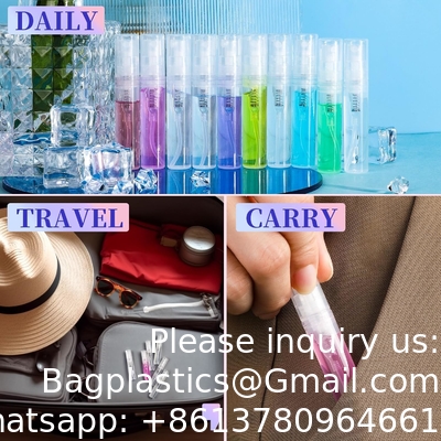 3ml Mini Spray Bottle, 10 Pack 3ml Mini Clear Plastic Spray Bottle Empty, Fine Mist Refillable Mini Perfume Bottle