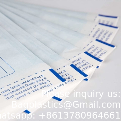 Dental Medical Self Sealing Pouch Customization Self-sealing Sterilization Pouch 3 Side Seal Pouch Medical Packaging
