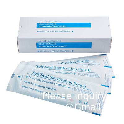 Dental Medical Self Sealing Pouch Customization Self-sealing Sterilization Pouch 3 Side Seal Pouch Medical Packaging