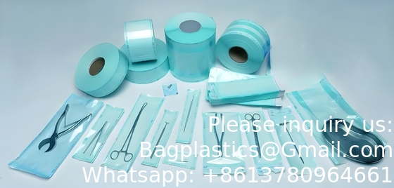 Medical Grade Packaging Heat Sealing Sterilization Roll Pouch Dental paper packaging hest sealing sterilized bag