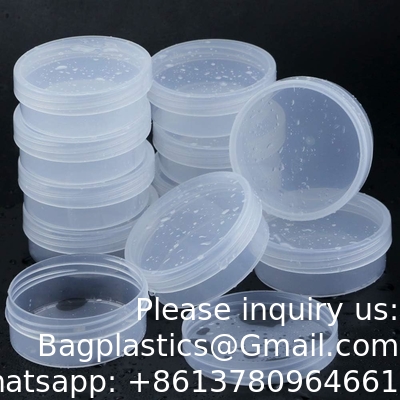 Round Clear Frosted Plastic Bead Storage Containers Box Case with Screw Top Lids, Cylinder Stackable Bead Containers