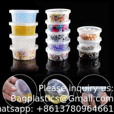 Small Plastic Containers With Lids 50 Pack Slime Containers With Lids，Containers For Slime Foam Ball Storage