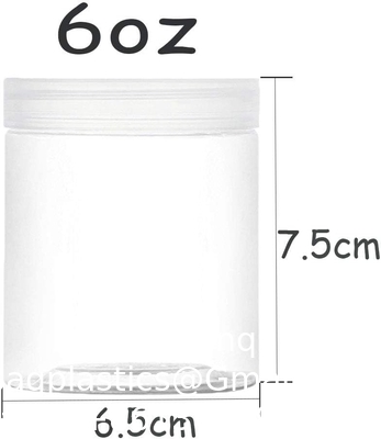 Containers With Lids Plastic Jars Containers For Slime With White Water-Tight Lids And Stickers Mini Storage For DIY